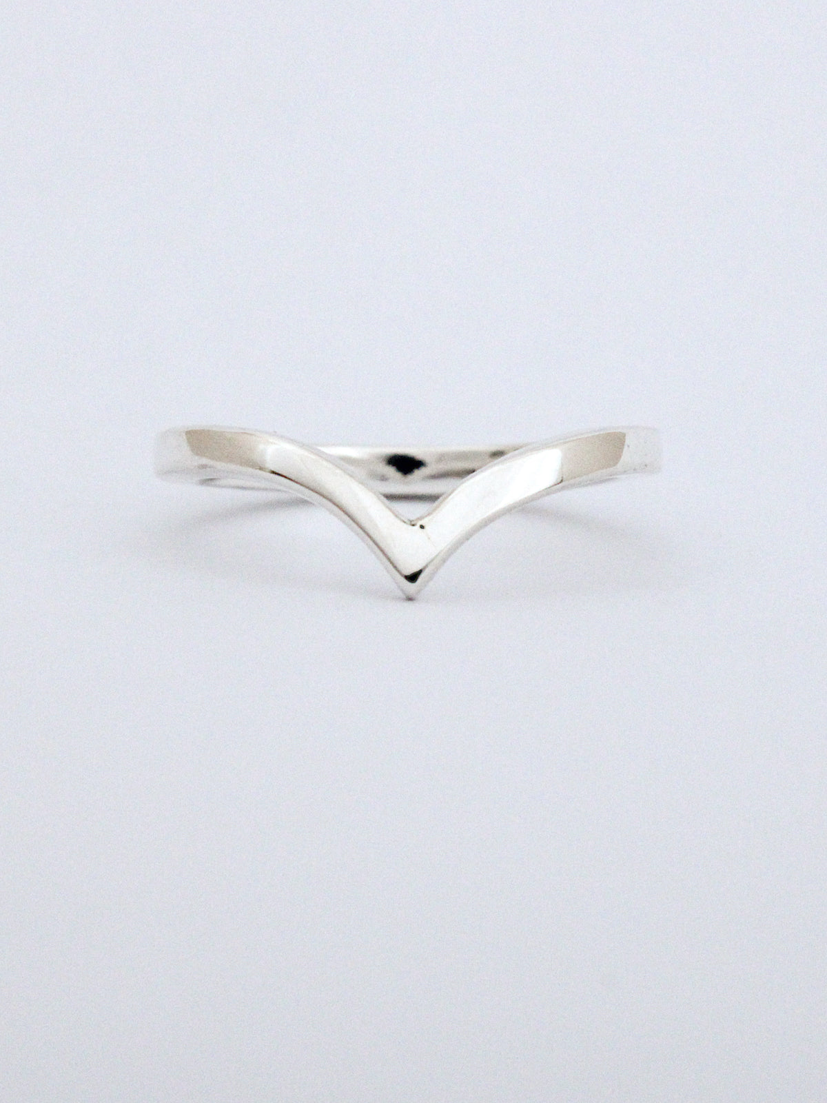 Pine Fitted Wishbone Wedding Band