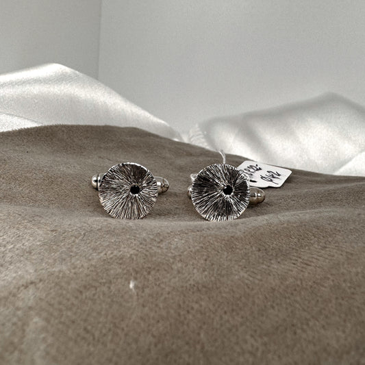 Sterling silver onyx cufflinks