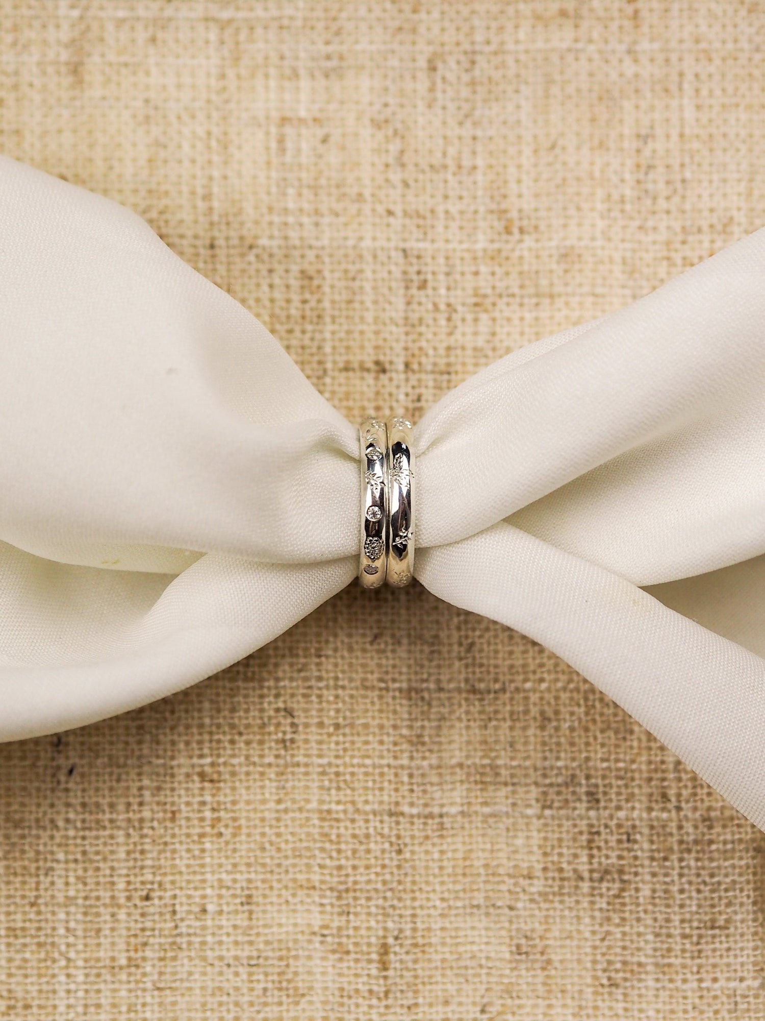 Birth flower ring wax carved