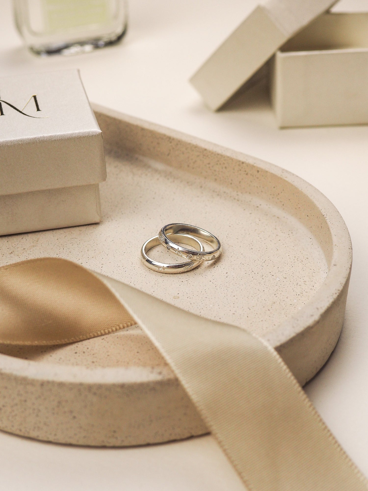 Lab diamond birth flower ring