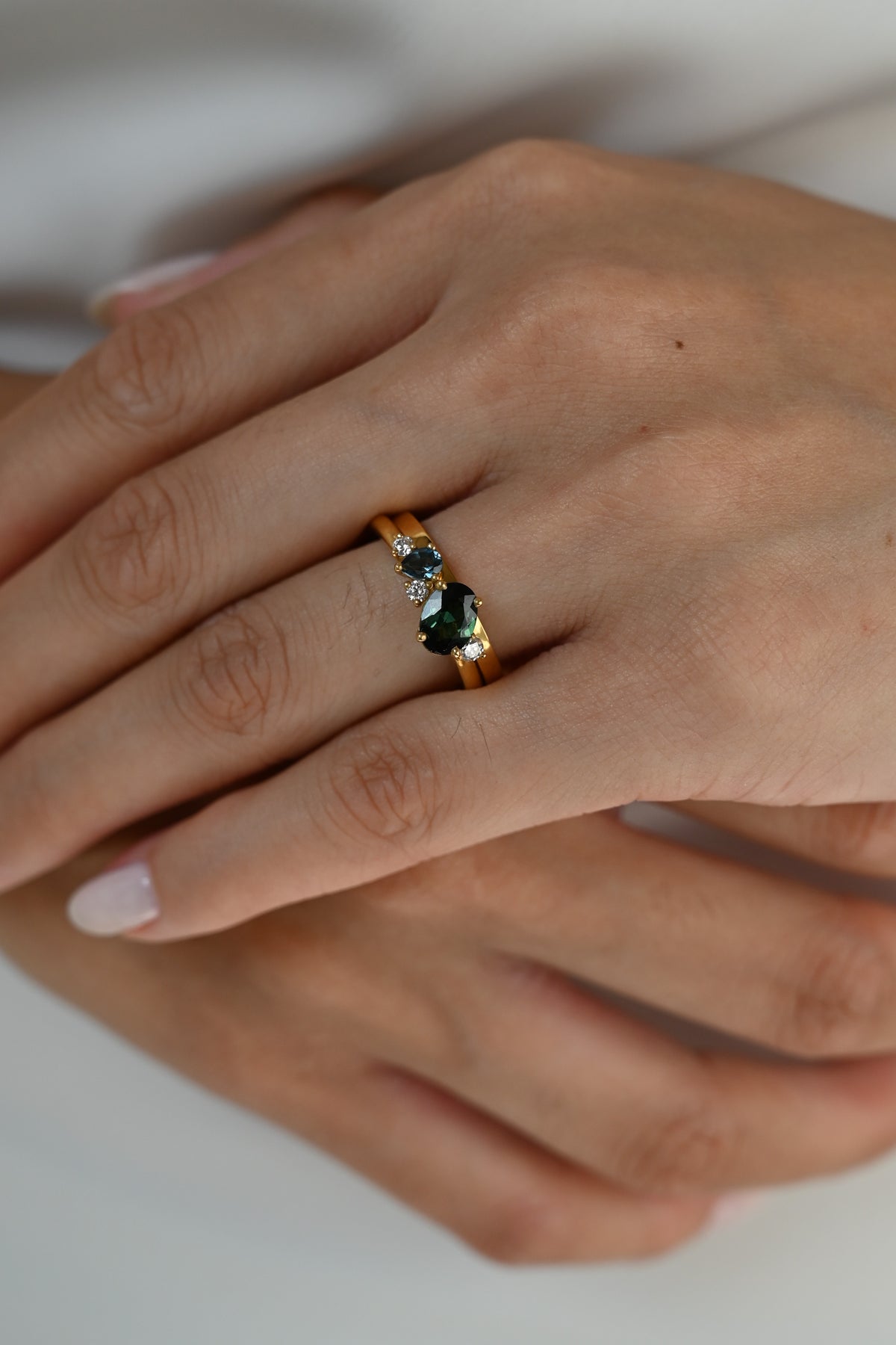 Rowan Oval Cluster Engagement Ring