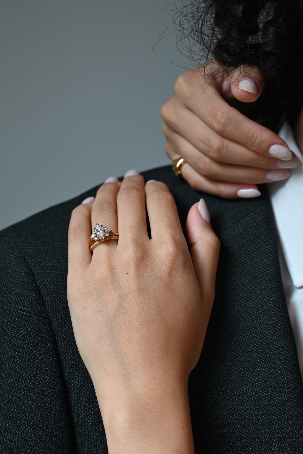 Holly Marquise Cluster Engagement Ring