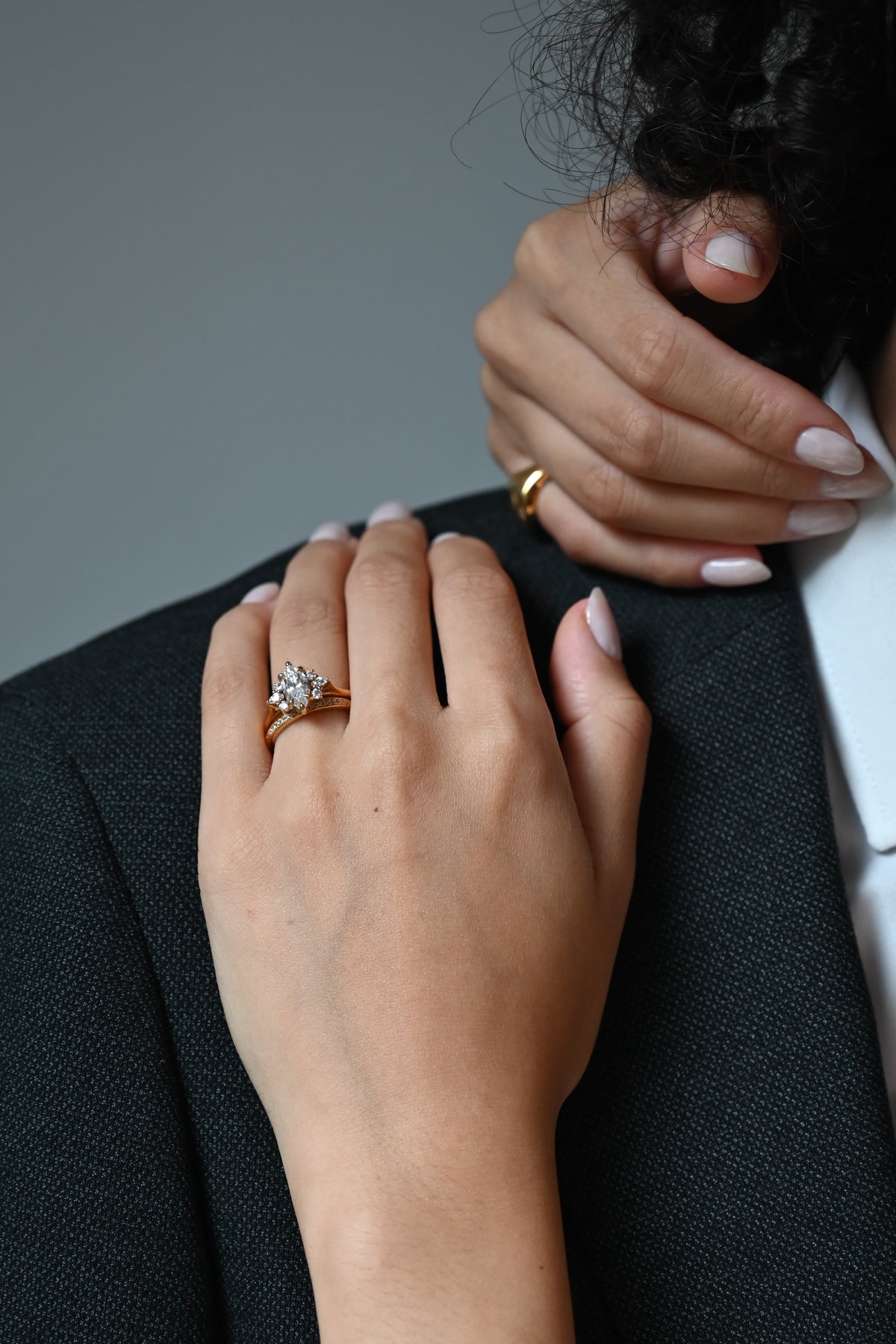 Holly Marquise Cluster Engagement Ring