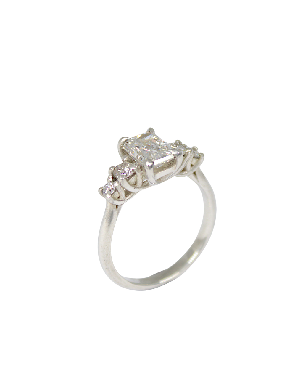Amy | Hannah McDanielson Jewellery - Radiant cut lab diamond five stone tapered ring