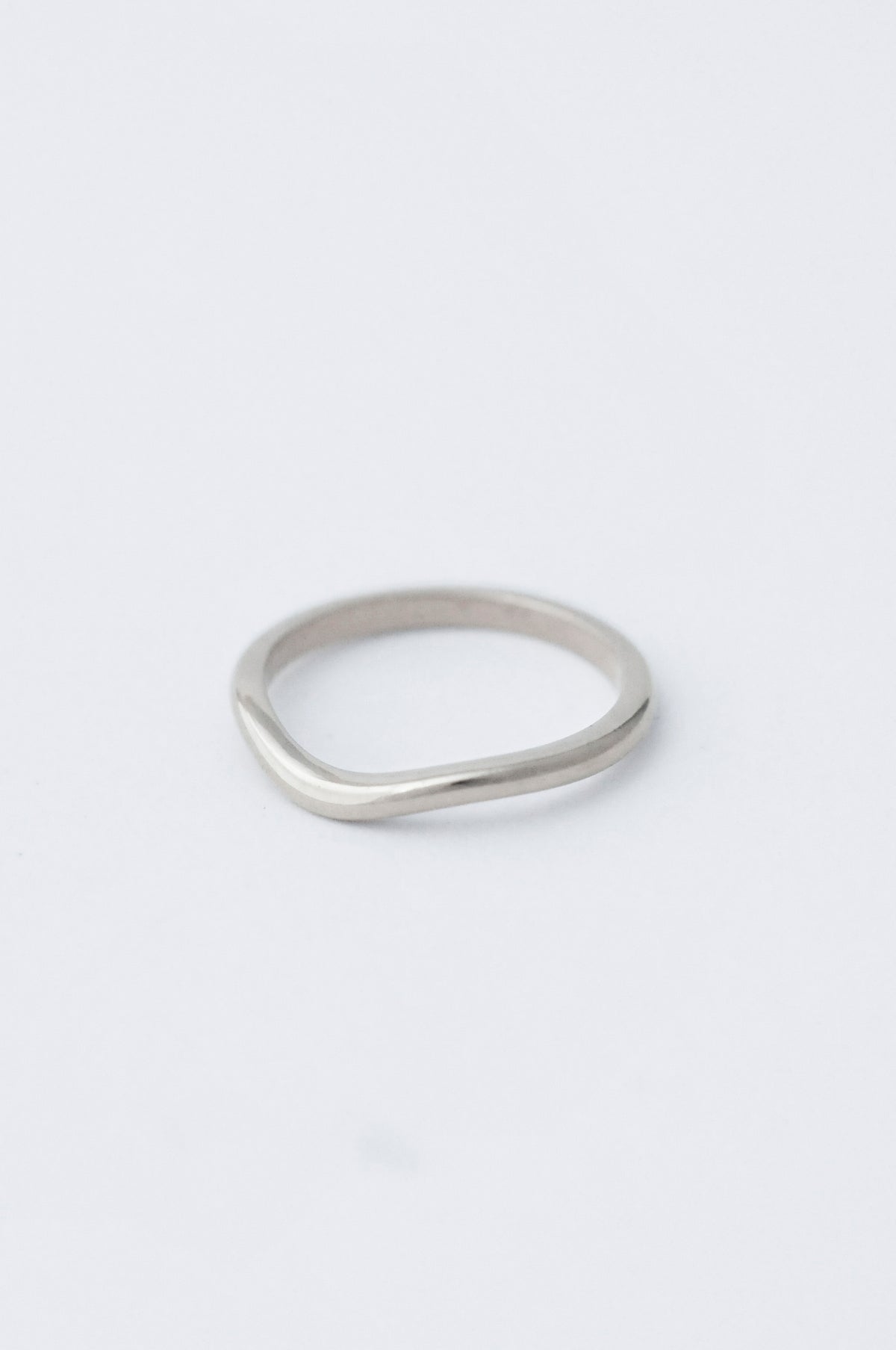 platinum 2mm curved wedding band