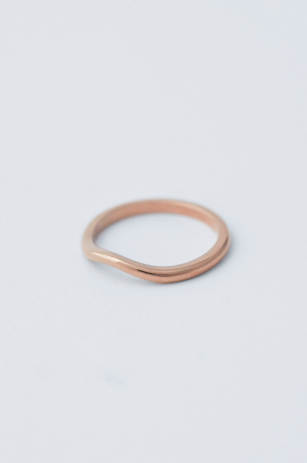 rose gold 2mm curved wedding band
