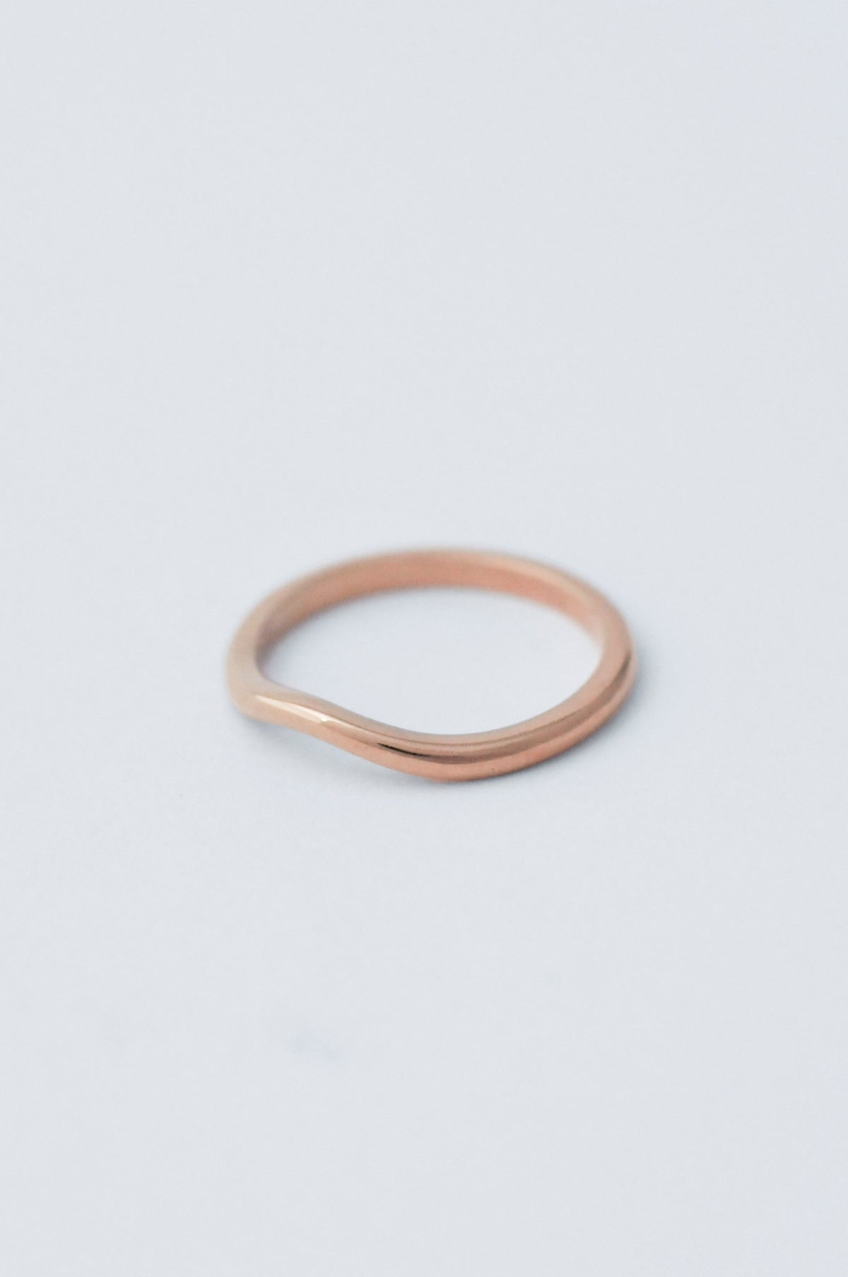rose gold 2mm curved wedding band