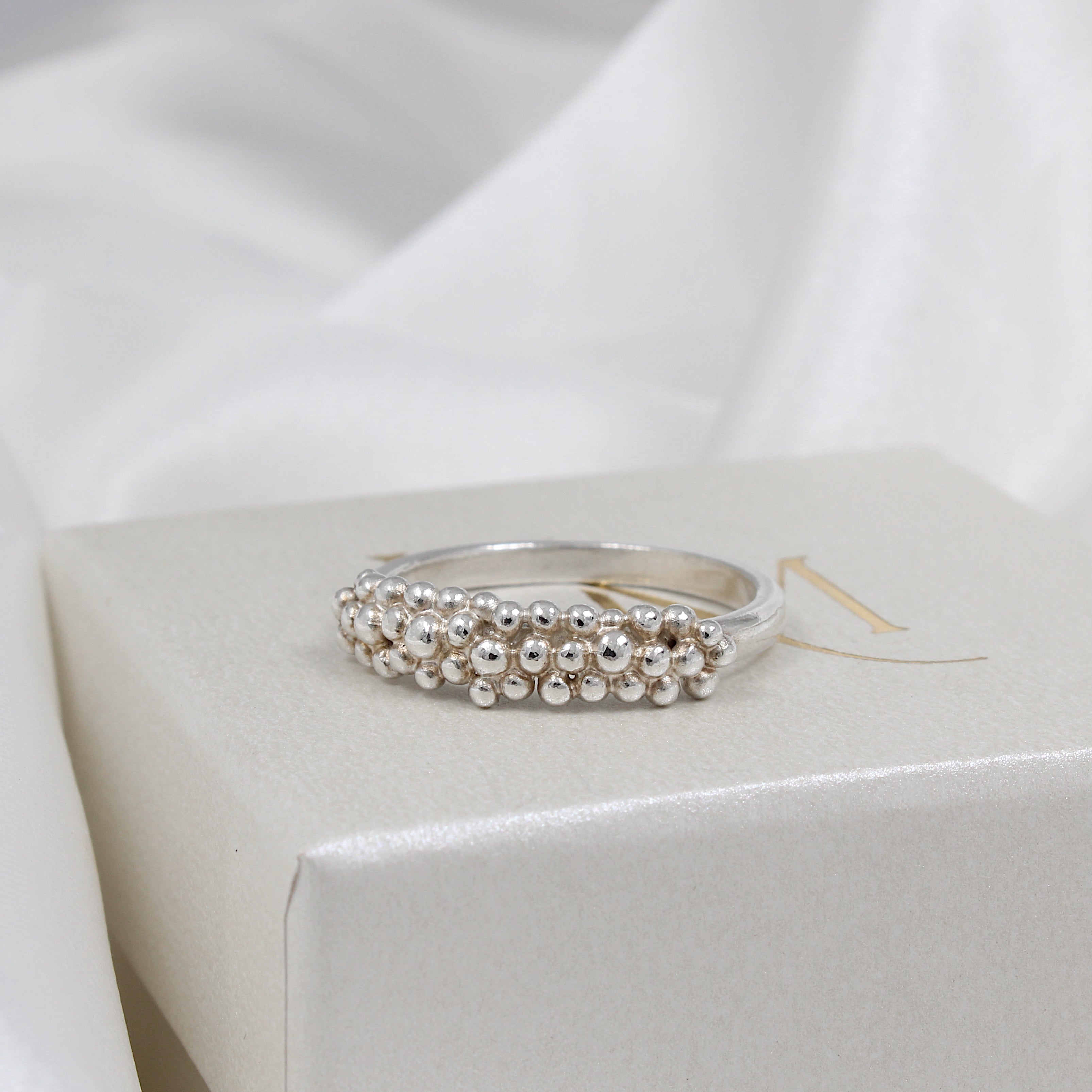 Eleanor ring | Hannah McDanielson Jewellery - granulation bubble ring