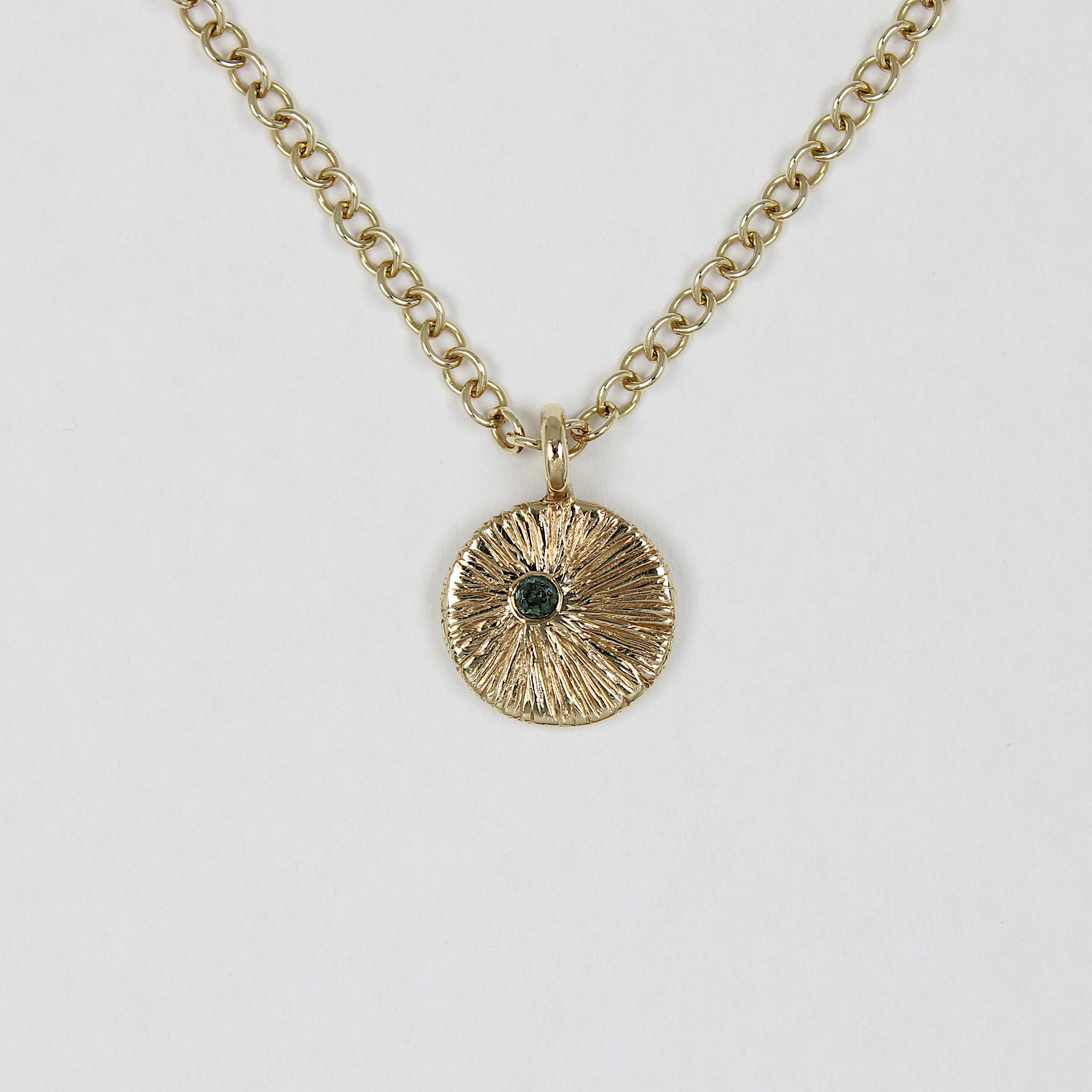 Rae pendant | Hannah McDanielson Jewellery - 18ct gold birthstone necklace