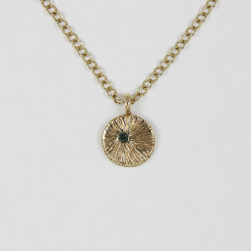 Rae pendant | Hannah McDanielson Jewellery - 9ct gold birthstone necklace