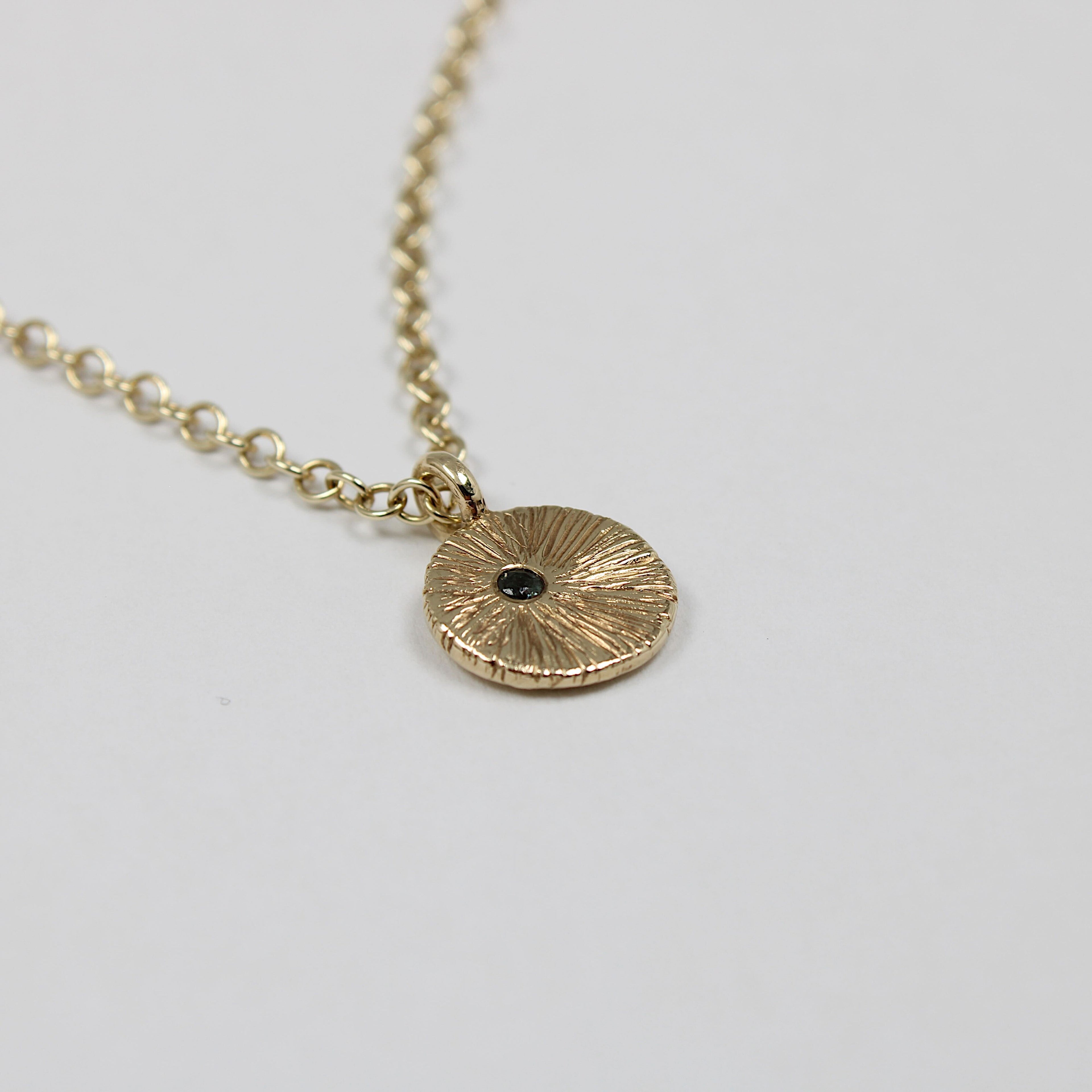 Rae pendant | Hannah McDanielson Jewellery - 9ct gold birthstone necklace